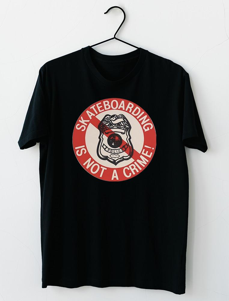 LIMITED NEW Hook Ups Skateboard Skateboarding Is Not A Crime T-shirt S4XL XXL