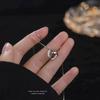 New 925 Sterling Silver Zircon Heart Necklace Simple Geometric Pendant CHoker Birthday Gift for Women Exquisite Jewelry