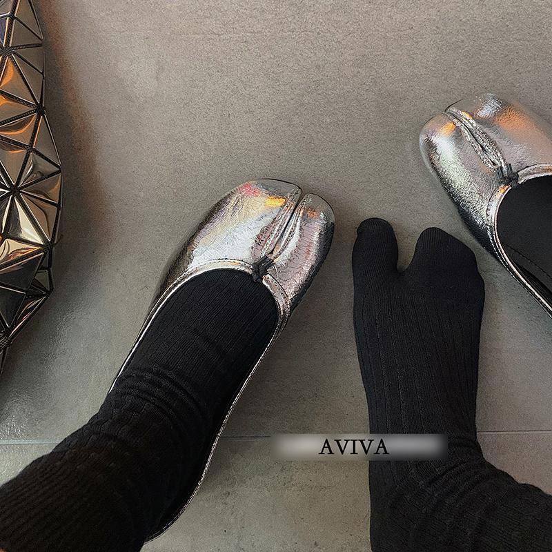 

Высококачественные носки из гребенного хлопка с раздельным пальцем для женщин, однотонные, простые, удобные, мягкие, с двумя пальцами, японские носки таби в стиле харадзюку для женщин Size 35-40