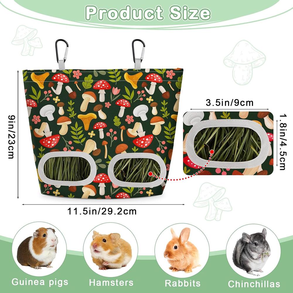 Kaninchen Heufutterbeutel Meerschweinchen Hängendes Heu 29,2x23cm Futterbeutel Aufbewahrungsspender für Chinchilla Hamster Kaninchen Kleintier