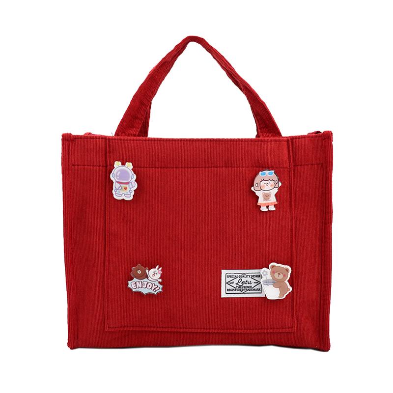 Fashion Corduroy Women'S Shoulder Bag Newest Simple Eco-Friendly Shopping Bag Trend Versatile Messenger Bag Handbags For Women