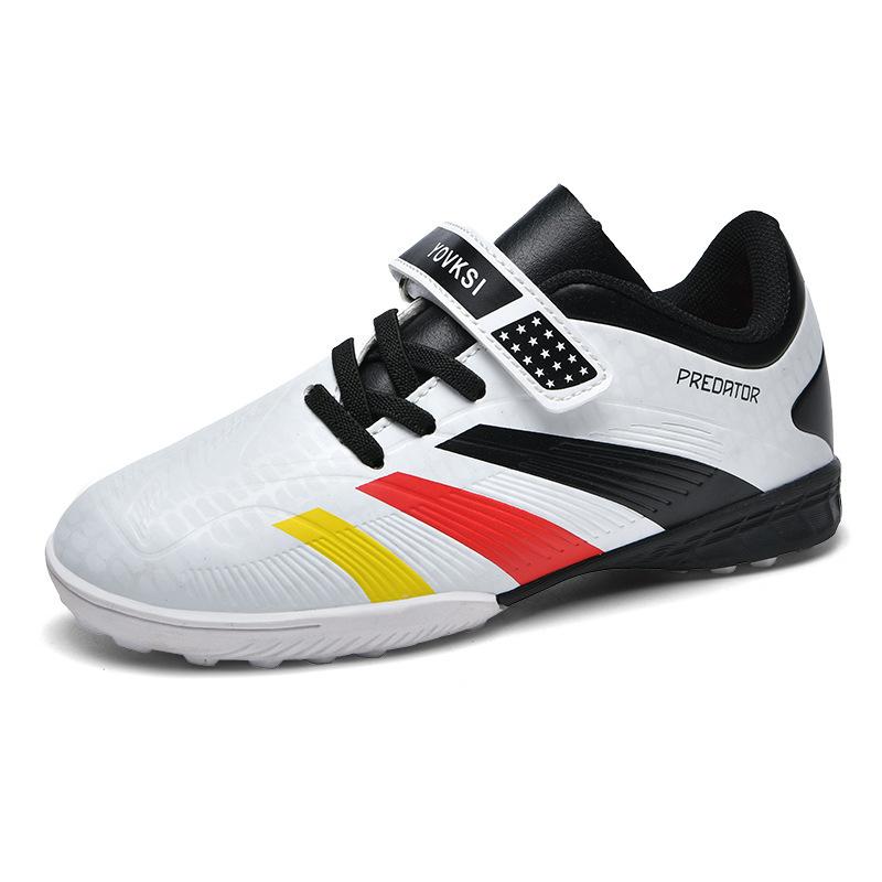 Velcro 30-38 children's football shoes boys and girls primary school students broken nail sneakers artificial competition training shoes