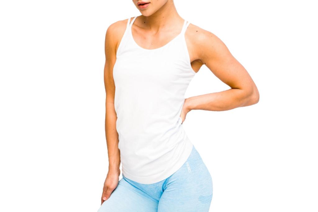 GymHero LA Classic Basic Tee, weißes Damen-T-Shirt