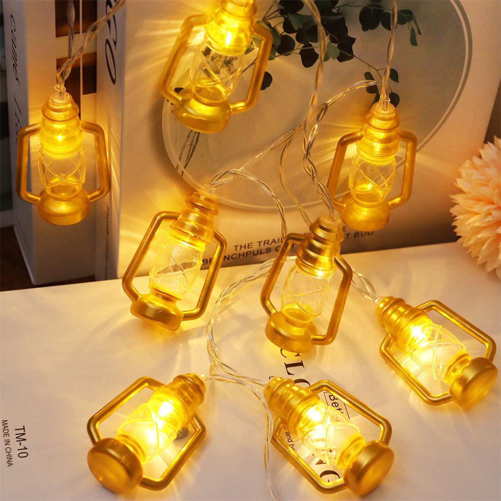 String Lamps Kerosene Burner Modelling LED Light Delicate Ramadan Ornament Festival Decoration Photography Props Lighting Chains