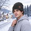 Unisex Color Rolled Cuff Knit Warm Winter Hat with Ear Coverage for Outdoor