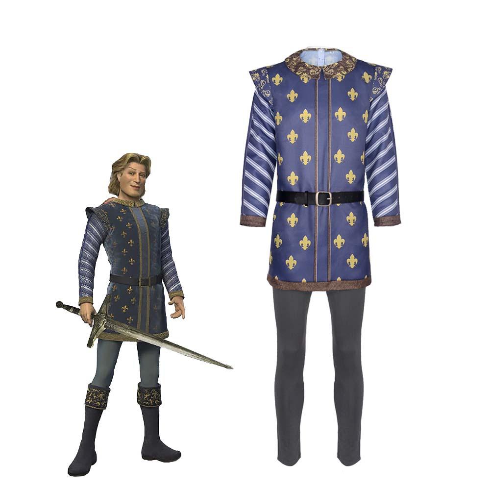 Shrek Cosplay Kostym Sumpens Prins Halloween-dräkt Vuxen Rollspel Maskeraddräkt