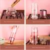 1 PC Glass Cup Red/Silver Double-layer Large-capacity Tea-separating Glass Cup 360ml, 420ml, 450ml Drinkware Water Bottles
