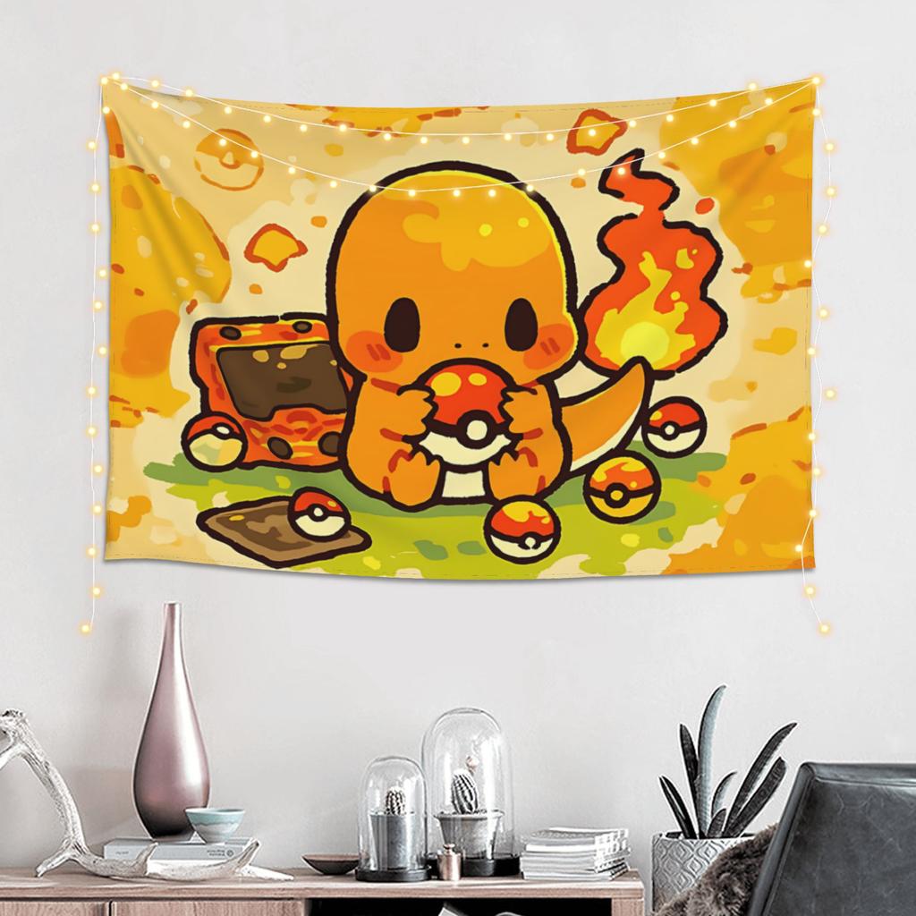 Cartoon Pokemons Anime Theme Cutecore Tapestry Wall Hanging Blanket Tapestry Home Decor Items Wall Decorations