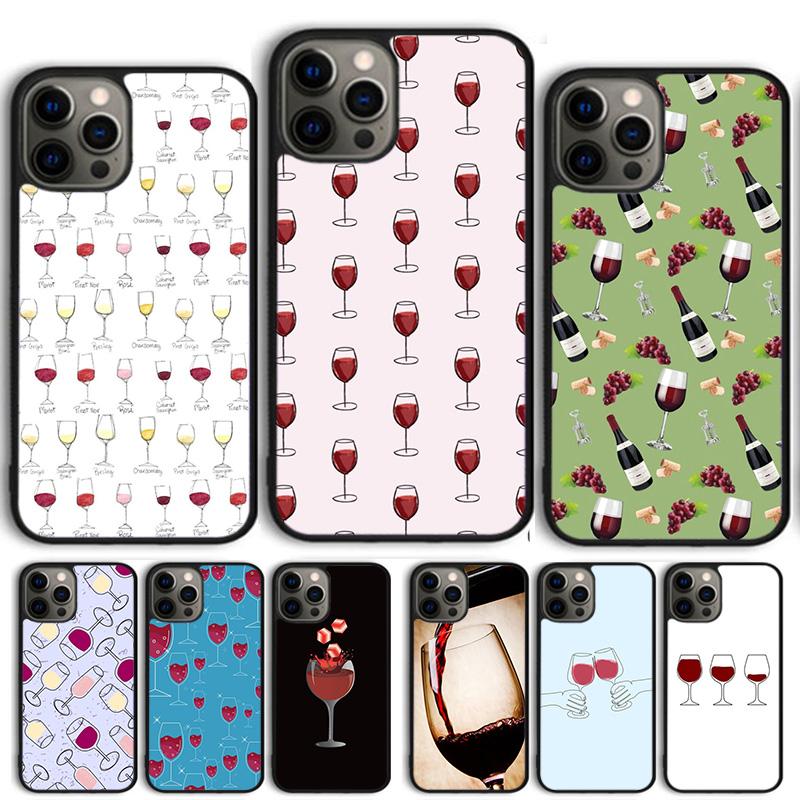 Red Wine Glass Phone Case Cover For iPhone 17 Air 15 16e 14 13 12 Pro Max 11 Pro Max Plus Coque Shell