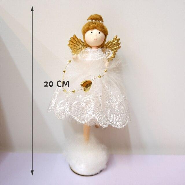 

2023 Новый год Рождественское украшение для дома Ангел Рождественский подарок Кукла Рождественская елка Орнамент Рождественское украшение Ангел Кукла Подвеска 20CM