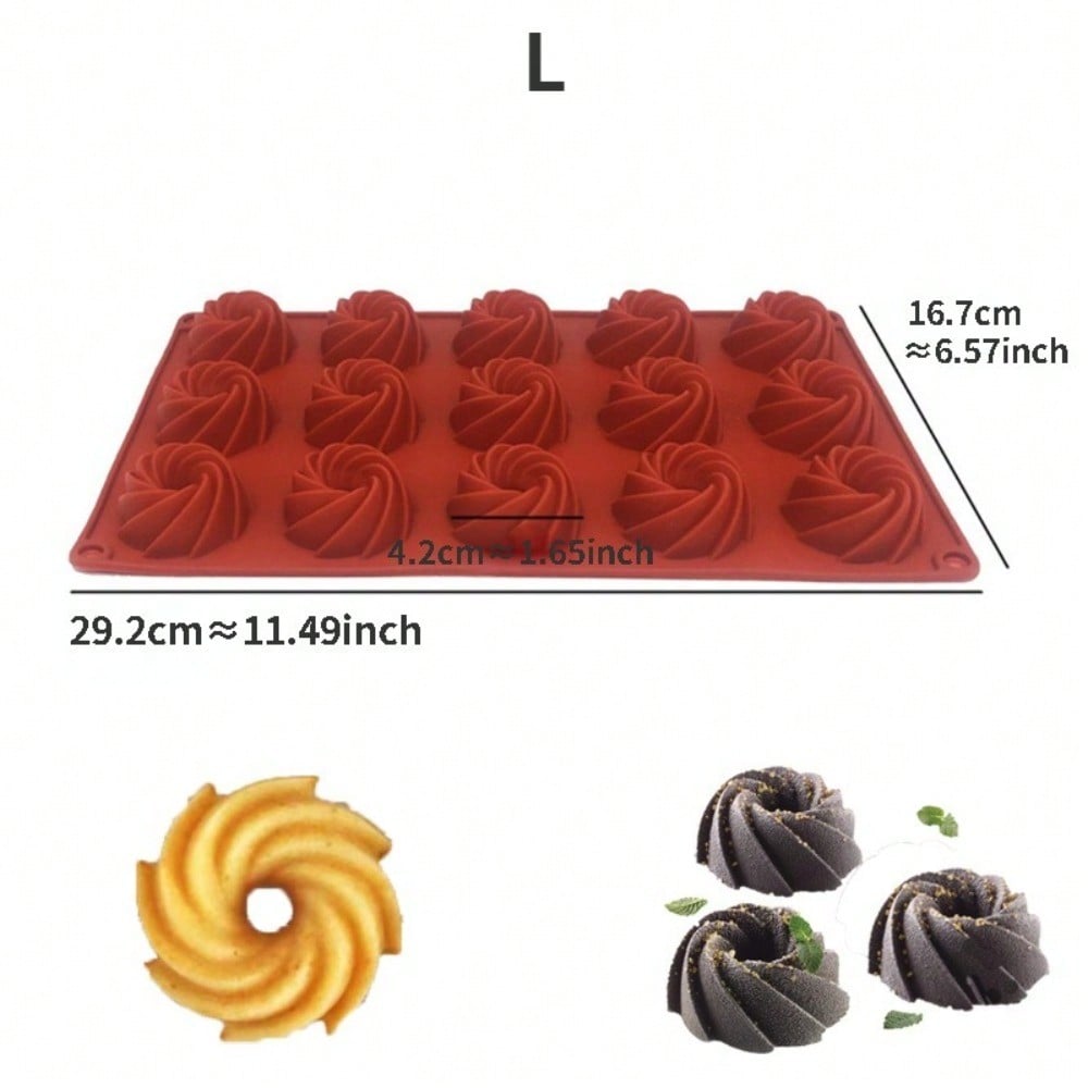 

1 Mini Bundle Pan 6/15 Cavity Traditional Bundle Cake Pudding Pastry Mold Channel Pipe Cake Making Baking Tools Kitchen Gadgets