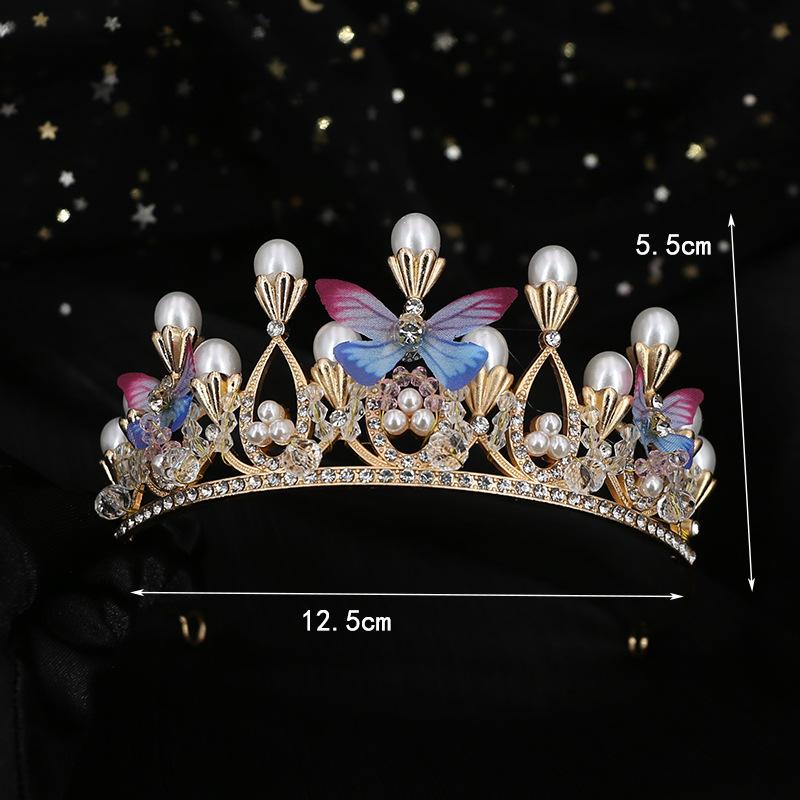 Bridal jewelry, wedding dress, accessories, fashionable colorful handmade crown, birthday baking decoration supplies, festive flowers