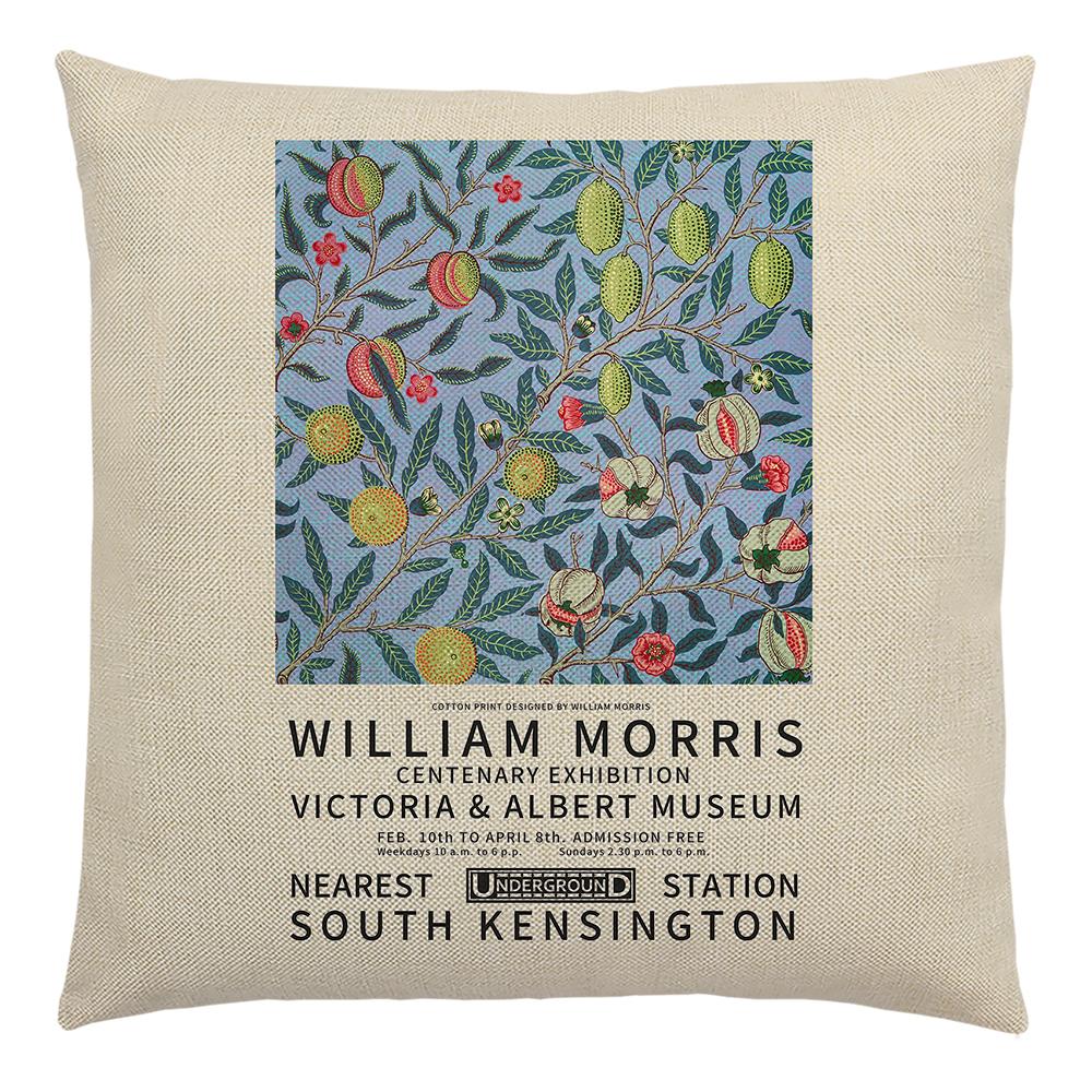 William Morris Painting Cushion Cover for Sofa Throw Pillow Cover Vintage Linen Pillow Case Home Decoration Leaf Plants Printing