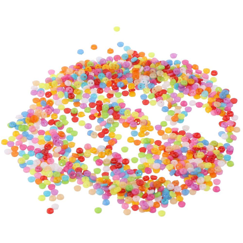 

1000 шт. 0,1 дюйма(3mm) Пуговица Круглые маленькие пуговицы Цветные пуговицы Маленькие пуговицы для шитья