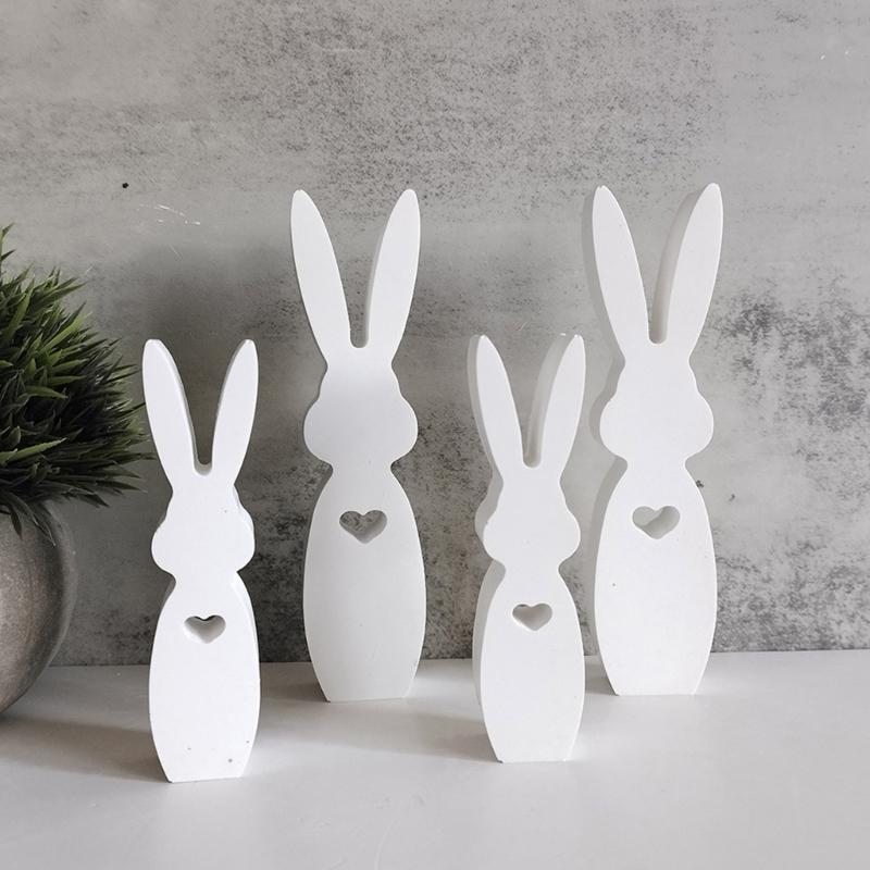 2 Cavities Rabbit Silicone Candle Molds Heat Resistant Silicone Mould for Making Candle Soap Epoxy Resin Home Decoration