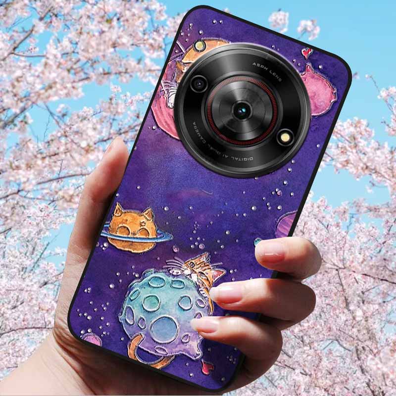 For ZTE Blade A75 5G 6.6" Cases 3D Relief Flower Soft Silicone Luxury Cover for ZTE Blade A75 5G 3D Phone Cases ZTE Blade Z2357N