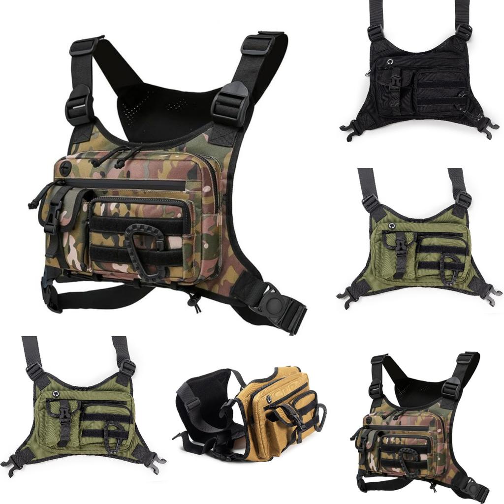 Camouflage Running Sports Chest Bag Men's Chest Bag Outdoor Travel Chest Bag Camping Camping Storage Props Portable Supplies New