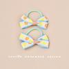 Girls' Floral Embroidered Bow Hair Tie - Sweet Autumn/Winter Style