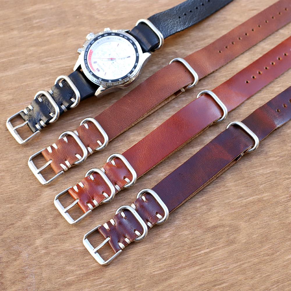 Vintage Echte Leder Uhr Armband 20mm 22mm Universal Handgefertigt Kuh Leder Uhr Band Ersatz Armband für Männer Frauen Armbänder