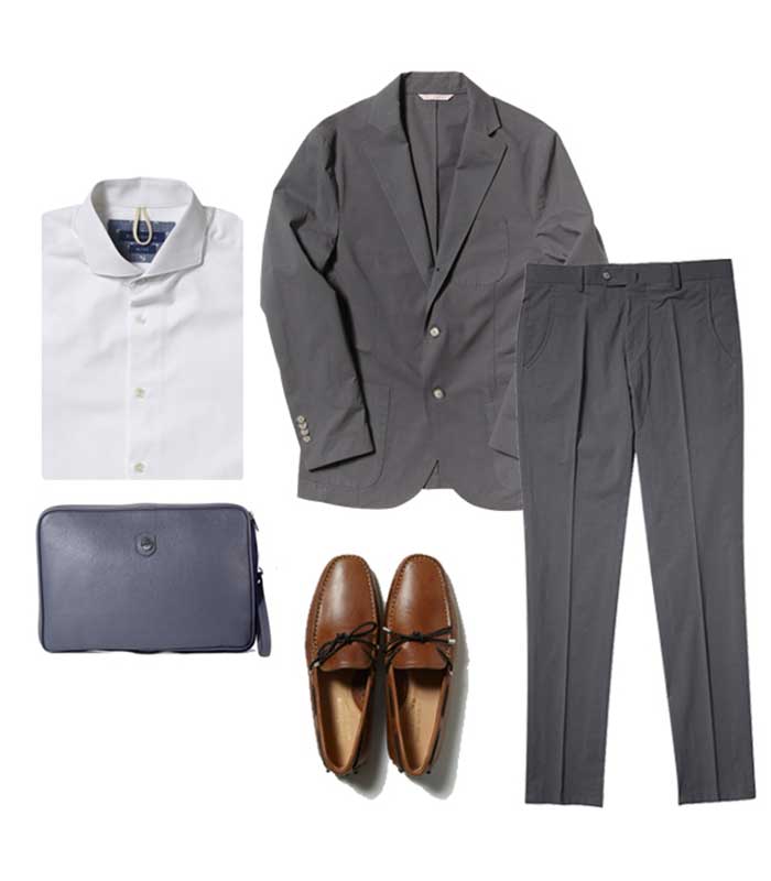 BLACKBROWN (Profilo) Slim Fit Straight Cotton Pants [Charcoal]