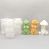 3D Rose Woman Female Body Candle Silicone Mold Lotus Goddess Resin Silicone Mold Mushroom Head Human Body Gypsum Mold