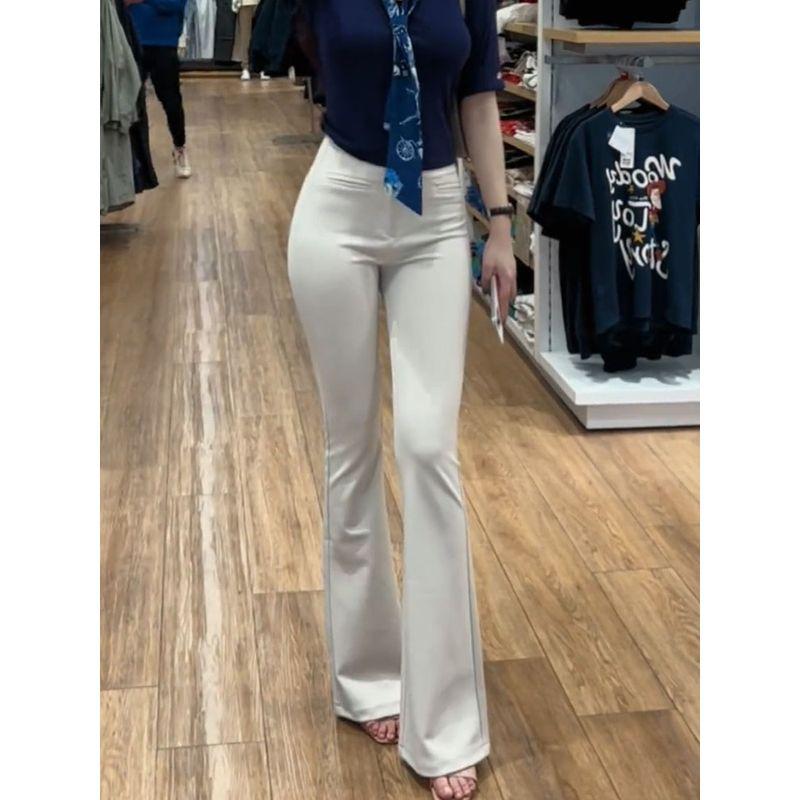 

Silm Hip Lifting Stretch Casual 2024 Autumn Pants Creamy-white [Long] S