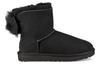 UGG Fluff Bow Mini Fleece Lined Black Women's 1094967-BLK