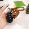 Kawaii Mini Bag Keychain PU Leather Small Handbag Coin Purses Keyring Headphone Bag Women Car Purse Pendant Keyholders Gift