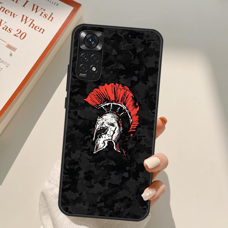 Spartan For Redmi 10A 10C 9A 9C 9T K40 K50 Gaming Phone Case For Redmi Note 11S 10S 9S 9 10 11 Pro
