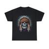 Indisches Totenkopf-Kopfschmuck Biker Motorrad T-Shirt für Erwachsene Kunst-T-Shirt Retro-Stil 90er Jahre