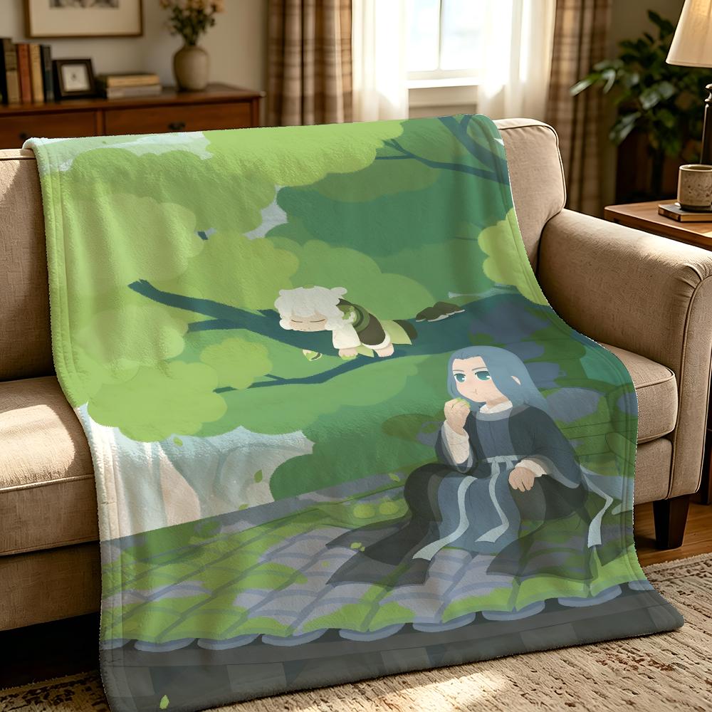 Anime L-Luo Xiaohei-i Throw Thick Comfort Flannel Quilt, Multi-scene Use Indoor Outdoor Daily Nap