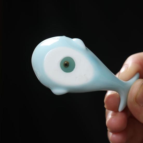 Mini Ceramic Incense Holder, Whale Shape Incense Stick Holder, Cute Incense Burner, Multi-purpose Ornament for Bedroom Yoga Room Tea House