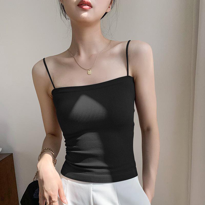 

Летняя сексуальная трикотажная кофточка: Облегающий топ без рукавов для женщин Large