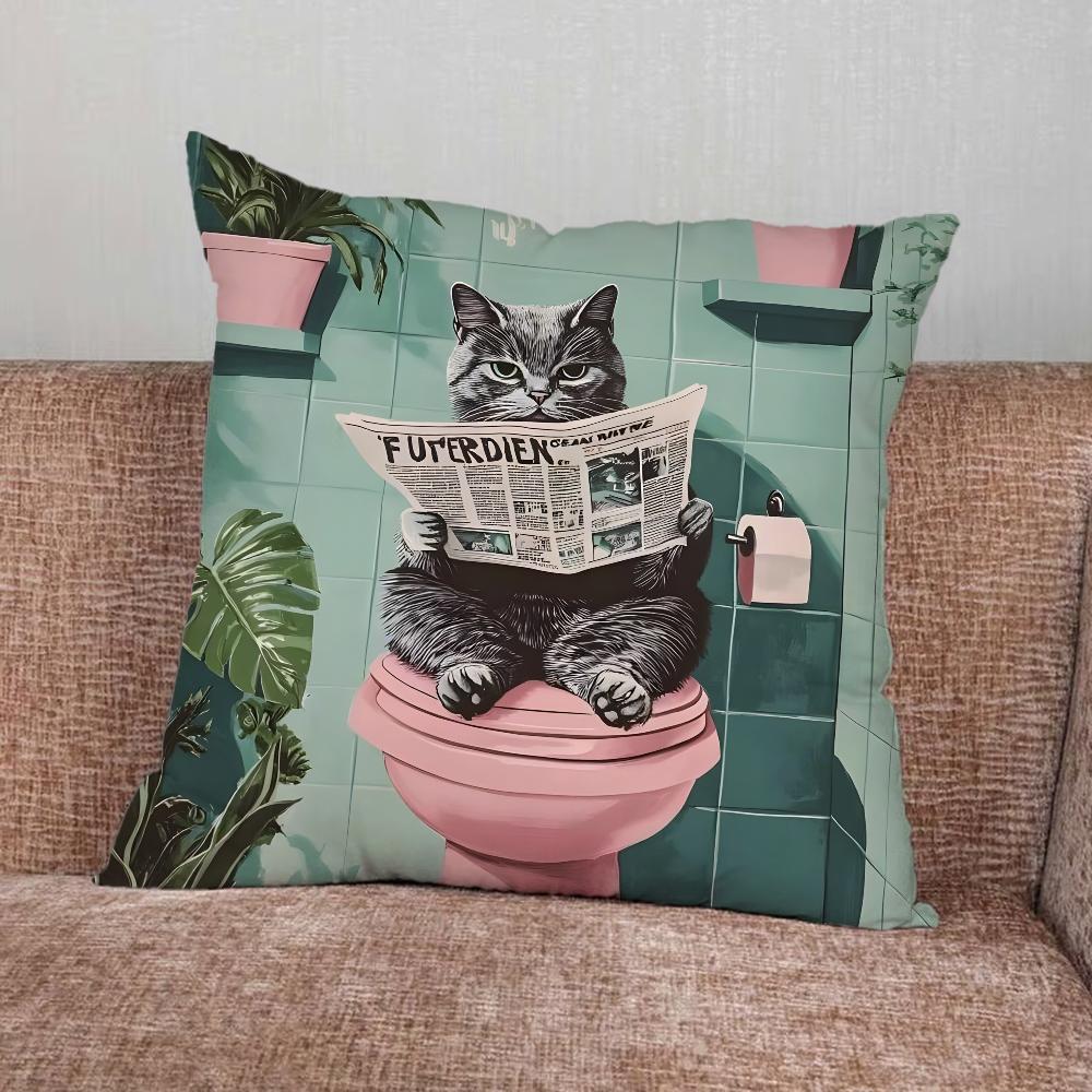 Book Creative Naughty Cat Pillow Case For Home Bedroom Car Office Decoration Living Room Sofa Cushion Cover Suitable