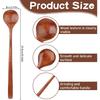 cobee 10.8 Inch Long Handle Wooden Spoons, Korean Spoon with Handle Spoon for Cooking, Wood Soup Spoons for Korean Food Soup Cooking Mixing Stirring