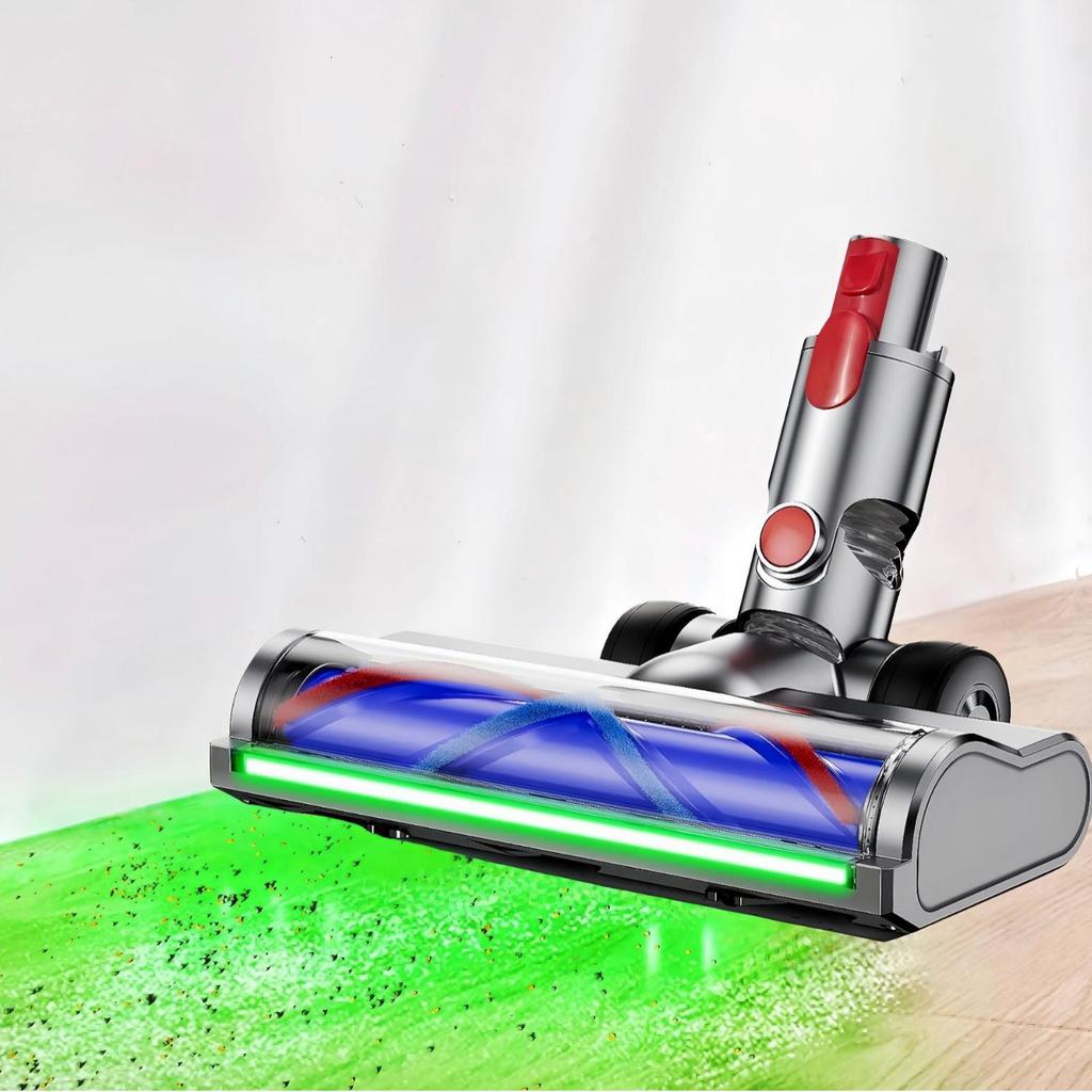 Dyson Compatible Electric Green Light Dust-Detecting Floor Head for V6-V11, V15