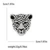 Rhinestone Tiger Head Brooches for Women Unisex Pearl Bear Pins Wolf Lapel Pins Banquet Party Backpack Gifts Jewelry Accessories