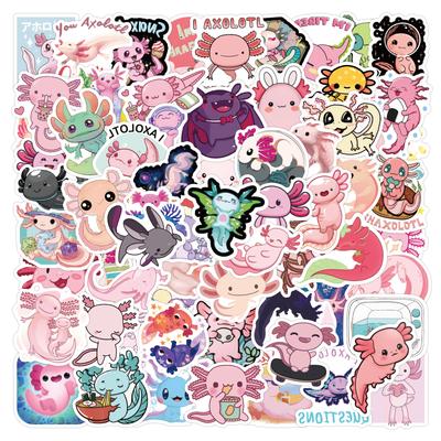 55/110 Pet Salamander Axolotl Cartoon Doodle Stickers Suitcase Guitar DIY Stickers