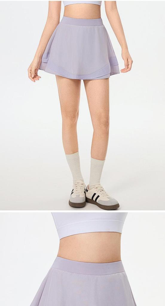 Cross-Border Women's High-Waisted Quick-Dry Sports Skort for Yoga, Fitness, Running, and Dance