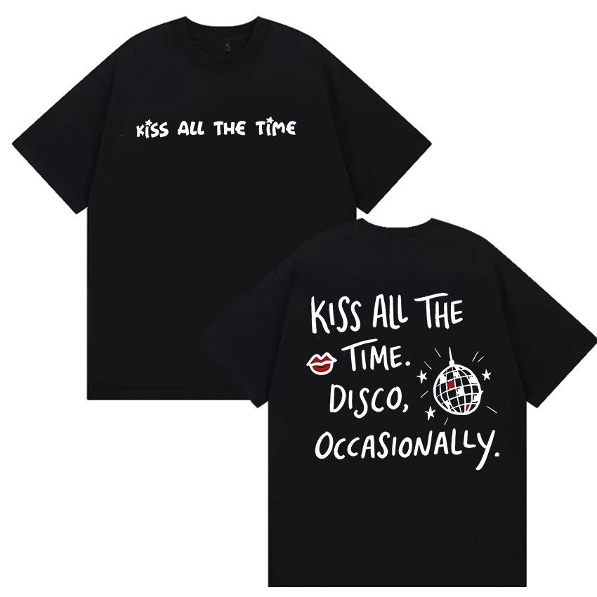 Harry Styles Küssen Immer Disco Gelegentlich Druck T-Shirts Herren Damen Mode Baumwolle Y2K Kurzarm T-Shirt