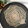 PVC Placemat Heat-Resistant Reusable Table Mat Hollow Rose Shape Insulation Pad for Dining Table Decoration