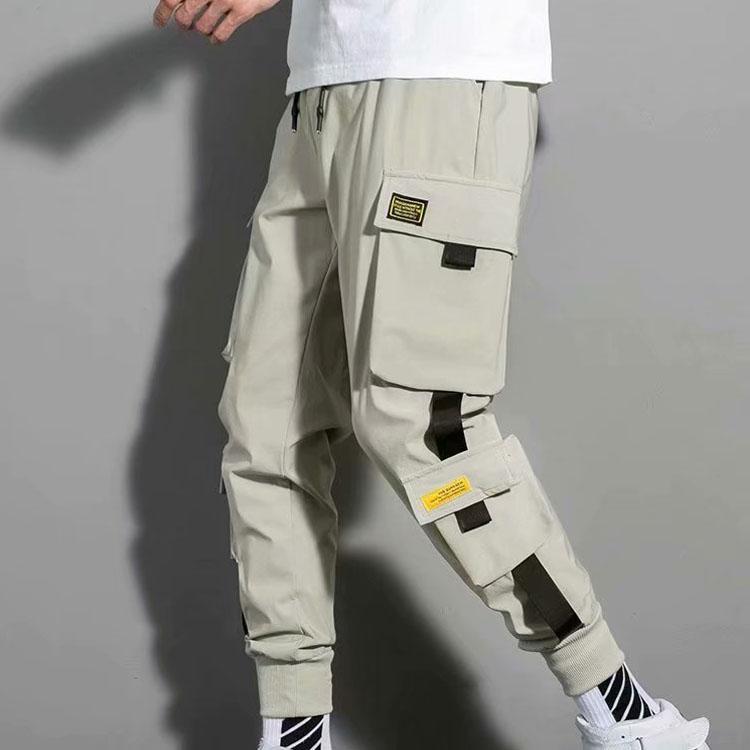 Fashion Men's Cargo Pants Casual Hip Hop Hit Color Multiple Pockets Trousers Streetwear Pants Sportswear Sweatpants