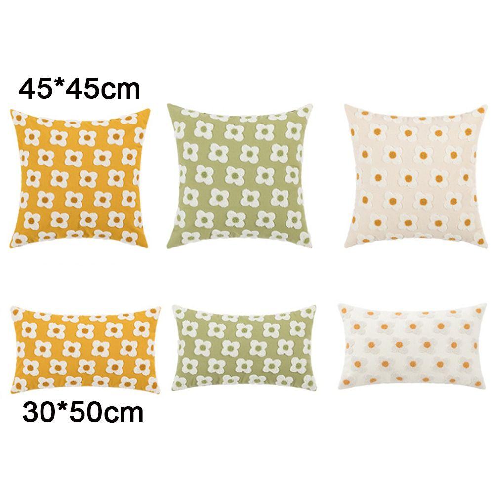 Embroidery Flowers Flower Pattern Pillowcase Cotton Pillow Cover Cushion Cover Home Decor