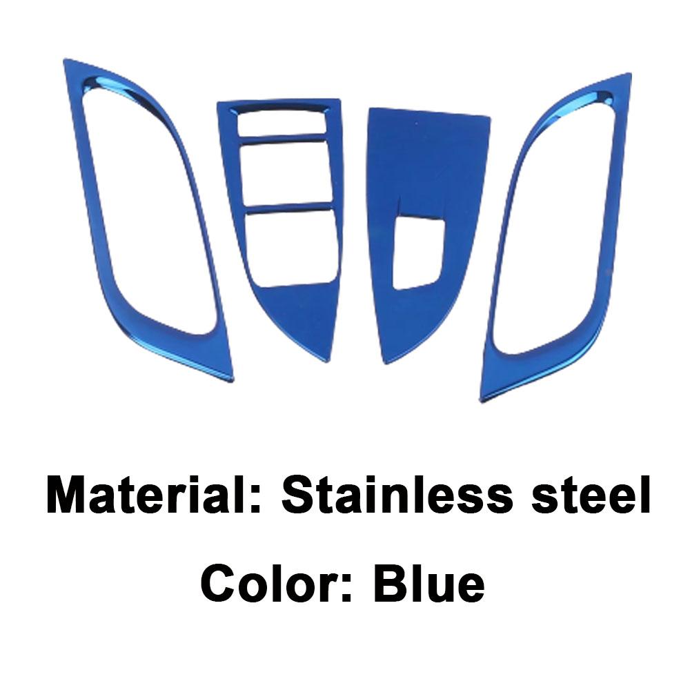 For Chevrolet Cruze Sedan 2017 2018    Door Armrest Window Glass Lift Switch Button Panel Cover Trim Frame 4pcs