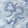 MAYA SAPANA Dragons In the Cloud Silk Square Scarf (French Blue)