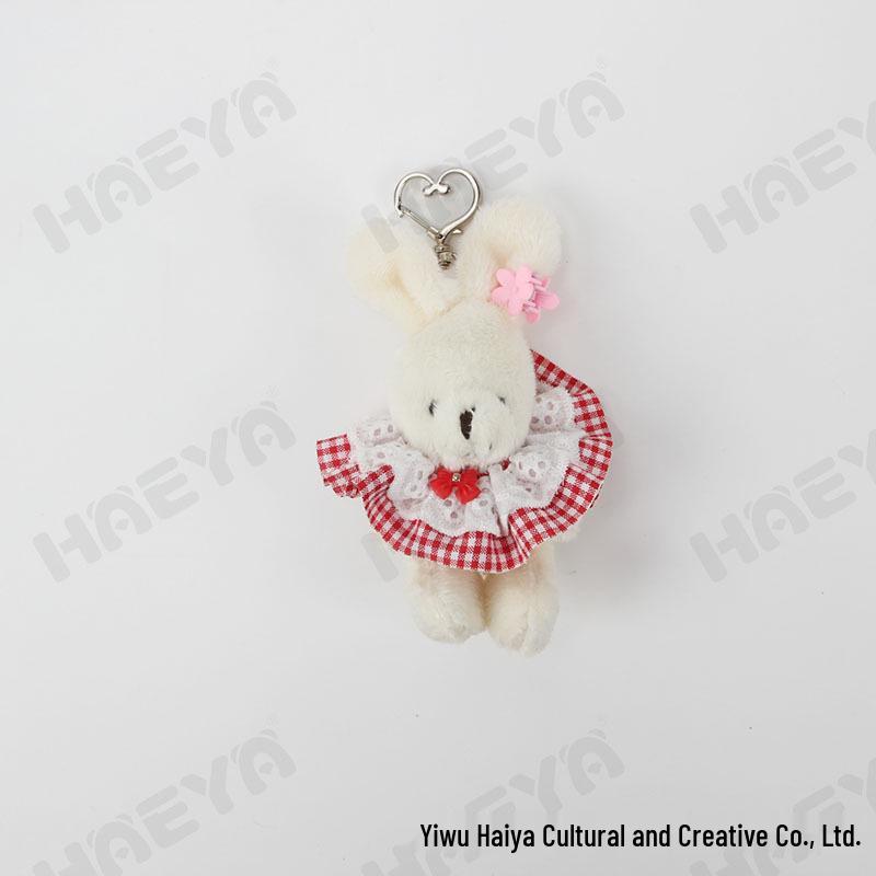 INS Adorable Rabbit Plush Skirt Pendant - Perfect Little Princess Holiday Gift for Phone or Bag.
