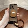 Eye Special-Shaped Leather Airbag Holder Mobile Phone Case Is Suitable For Iphone16Promax Apple 15 Messenger Rope 14.