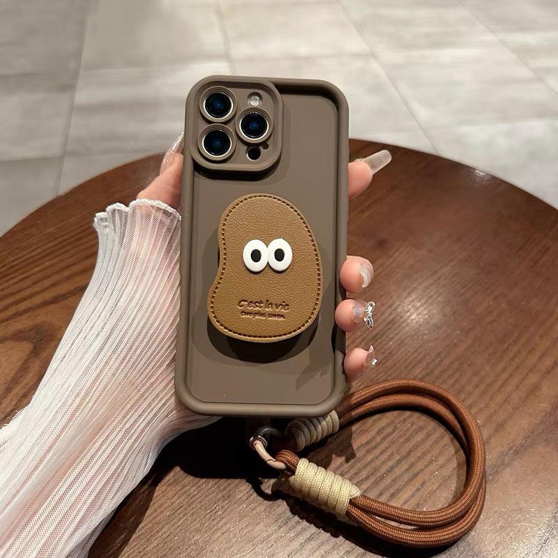 

Eye Special-Shaped Leather Airbag Holder Mobile Phone Case Is Suitable For Iphone16Promax Apple 15 Messenger Rope 14. iPhone 7/8/SE 2020