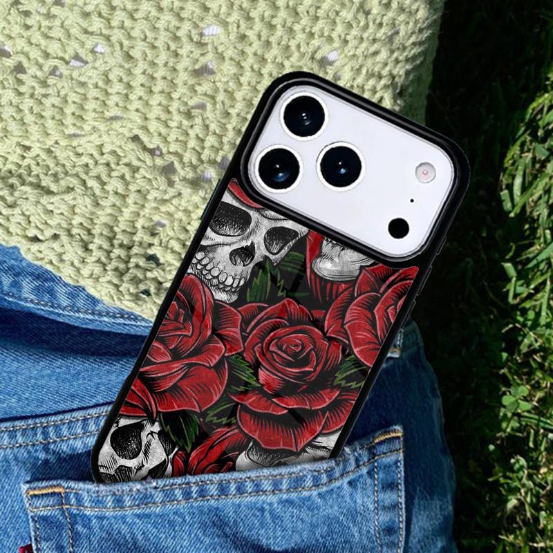 Cool Skull Gothic Phone Case Cover for IPhone 11 12 13 14 15 16e 17 Pro Max Coque for IPhone 17 Air