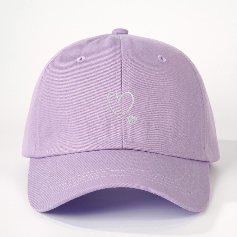 Heart Embroidered Baseball Cap UV Protection Hip Hop Hat Fashion Sun Hat  Outdoor
